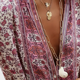 Vestido Largo Chinara Boho con Bordado Étnico y Silueta Relajada