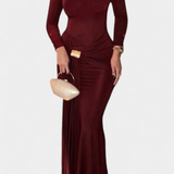 Vestido Vesna de Un Hombro con Manga Larga