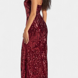 Vestido Halter Marleni con Lentejuelas