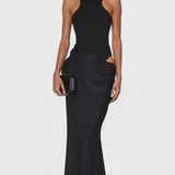 Vestido Maxi Mafalda con Estilo de Top de Tirantes y Silueta Ajustada