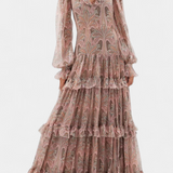Vestido Maxi de Estampado Paisley Vintage Ayla