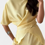 Conjunto de Top con Tirantes Cruzados Veleda y Falda Fluida