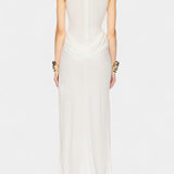 Vestido Maxi Draped Duchess con Abertura Lateral