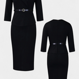 Vestido Midi Ajustado Palamos con Cinturón
