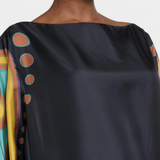 Vestido Maxi Retro Kiara con Flecos de Plumas