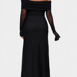 Vestido de Malla Ajustado Lorelei con Escote Recto