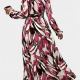 Vestido Basel de Manga Larga con Escote en V
