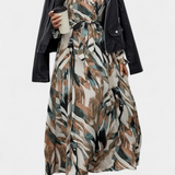 Vestido Basel de Manga Larga con Escote en V