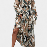 Vestido Basel de Manga Larga con Escote en V