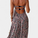 Vestido Maxi Floral Reyna con Espalda Abierta