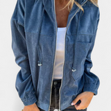 Chaqueta de Pana Lorca con Capucha y Cremallera