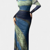 Vestido Midi Ajustado Galene con Capa