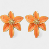Pendientes Vintage de Esmalte en Forma de Flor