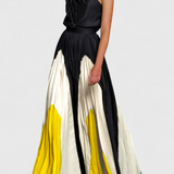 Vestido Maxi Antía Off-Shoulder con Estampado Elegante