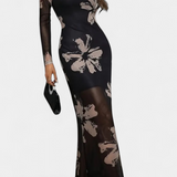 Vestido Elegante Aldona con Estampado Floral