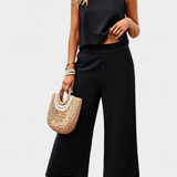 Conjunto Lavinia de Top y Pantalones Cortos en Lino y Algodón