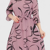 Vestido Midi Ame con Cinturón y Corte Versátil