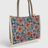 Bolsa de Yute Taila con Estampado Floral y Diseño Ecológico