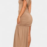 Vestido Mini Asimétrico Velia con Draping