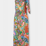 Vestido Maxi Ginette con Estampado Arcoíris