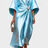 Vestido Largo de Satén Ubelia Luxe