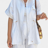 Conjunto de Camisa y Pantalones de Algodón y Lino Lani