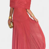 Vestido Maxi Tie-Dye de Un Hombro Jessamy