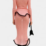 Conjunto de Falda de Punto Stormi con Bordes Volantes