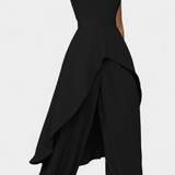 Conjunto Asimétrico Chrysoula con Pantalones Plisados