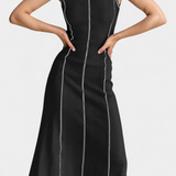 Vestido Maxi Bicolor Santona Sin Mangas