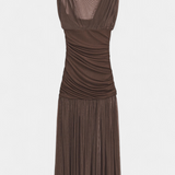 Vestido Bodycon de Malla Plisada Noelia