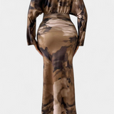 Vestido Eulalie con Mangas Murciélago y Escote en V