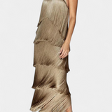Vestido Saidey con Flecos y Espalda Abierta