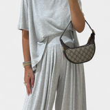 Conjunto Casual Trista de Top Suave y Pantalones de Pierna Ancha