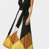 Vestido Largo Polimórfico Nava con Espalda Abierta y Silueta Versátil