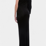 Vestido Largo Plisado de Un Hombro Maybelle