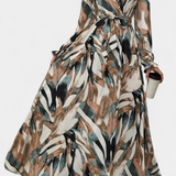 Vestido Basel de Manga Larga con Escote en V