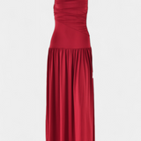 Vestido Maxi Maddy sin Mangas con Drapado Lateral