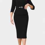 Vestido Midi Ajustado Palamos con Cinturón