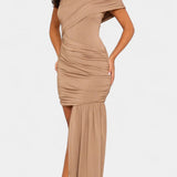 Vestido Mini Asimétrico Velia con Draping