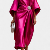Vestido Largo de Satén Ubelia Luxe