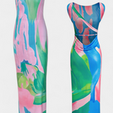 Vestido Luella Pastel con Silueta Fluida y Corte Halagador