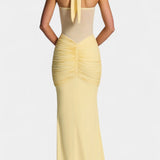Vestido Maxi Florian con Escote Halter y Silueta de Sirena