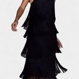 Vestido Saidey con Flecos y Espalda Abierta