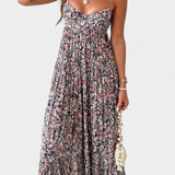 Vestido Maxi Floral Reyna con Espalda Abierta