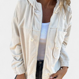 Chaqueta de Pana Lorca con Capucha y Cremallera