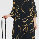 Vestido Midi Ame con Cinturón y Corte Versátil