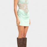 Vestido Mini Sin Mangas de Encaje Nottola