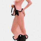 Conjunto de Falda de Punto Stormi con Bordes Volantes