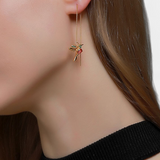 Pendientes de Pájaro de Zirconio Mezclado